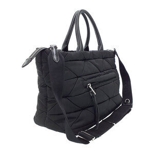 Prada logo Tote bag quilted Padded Bag black ReNylon triangle